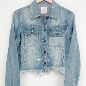 Lulu's Lookin' Cool Light Wash Distressed Denim Jacket
